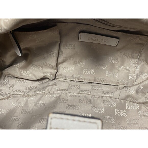 MICHAEL Michael Kors Purse Marina Signature Jacquard Drawstring Tassel HOBO Genu - Picture 14 of 16